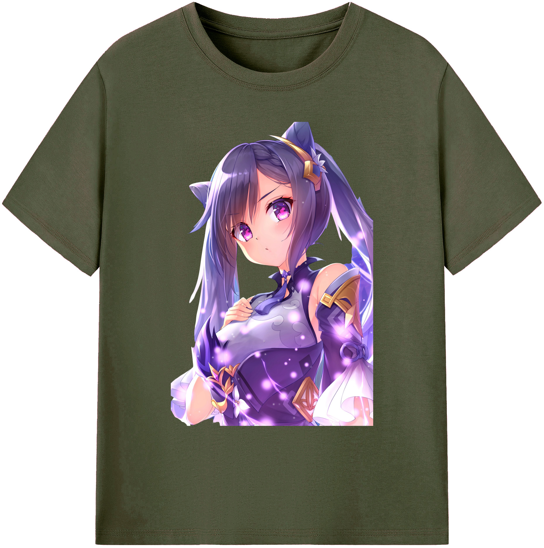 げんし神 刻晴 こくせい genshin Kokusei 綿100％ メンズ半袖Tシャツ｜肌触りやわらか＆通気性